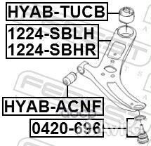 Рычаг передний правый 1224sbrh Febest