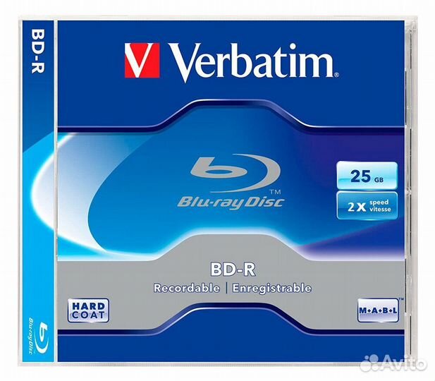 Диск BD-R Sony 25gb 2x, Verbatim