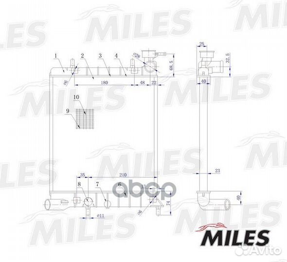 Радиатор hyundai accent (тагаз) 1.5/1.6 03