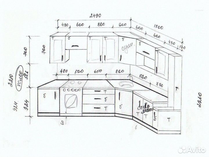 Кухонный гарнитур / угловая кухня
