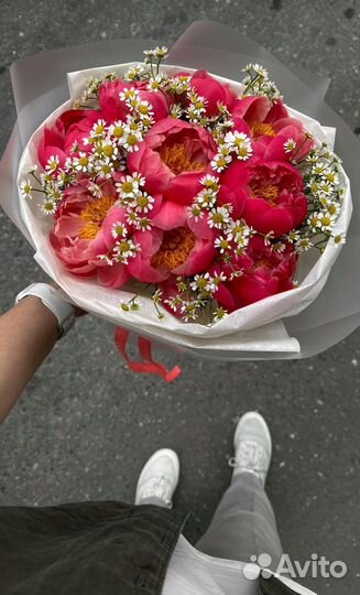 Пионы букет