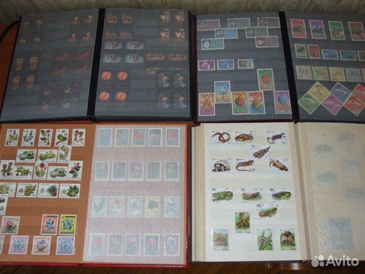 5 альбомов, почтовые марки СССР, России, Зарубежья