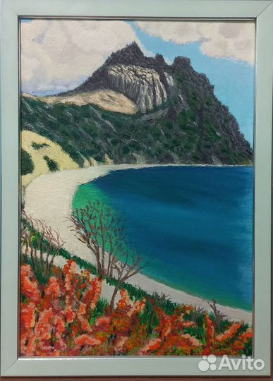 Картина маслом на холсте.Крым.Карадаг
