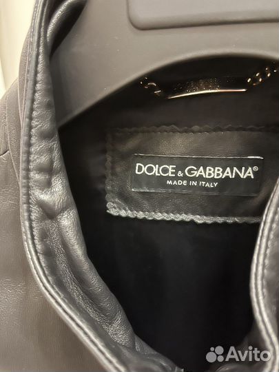 Кожаная куртка мужская dolche&gabbana