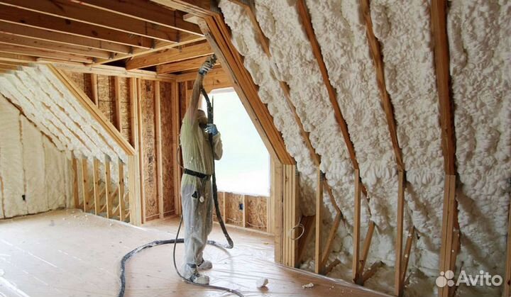 Утепление пенополиуретаном методом заливки