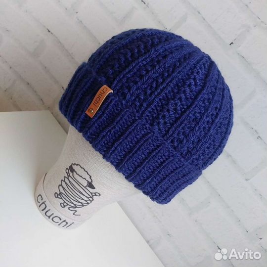 Шапка вязаная ручная работа