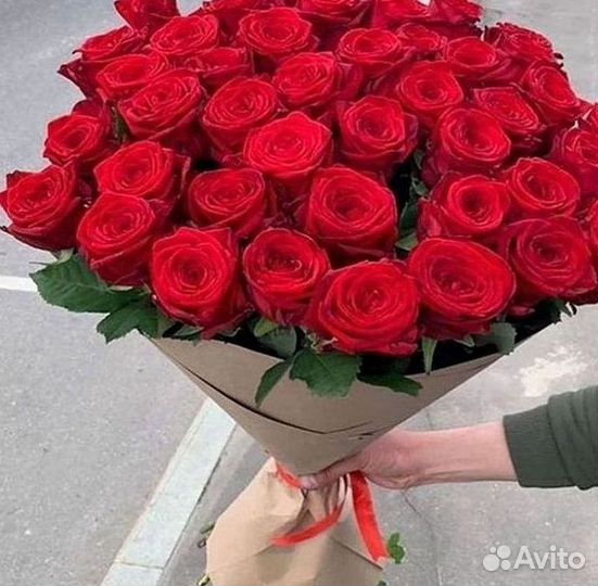 Розы высокие Доставка цветов