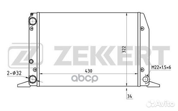 Радиатор охл. дв. Audi 80 IV 86- mk-1018 Zekkert