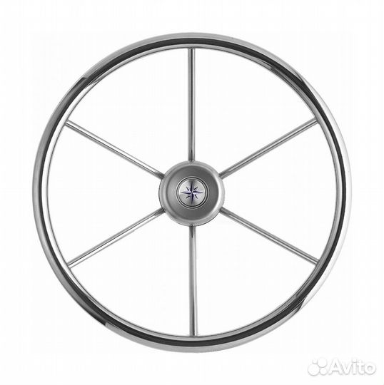 Рулевое колесо leader inox нержавеющий обод серебр