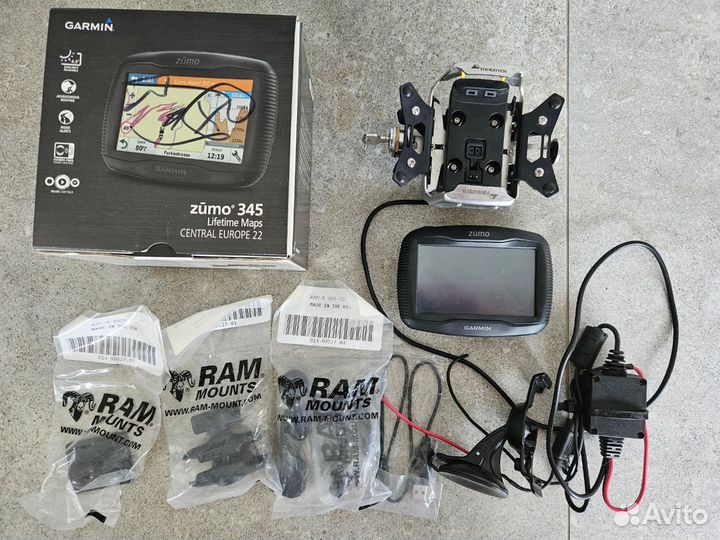 Навигатор Garmin Zumo 345 + кредл Touratech