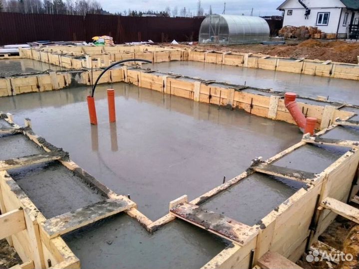 Заливка фундамента под ключ