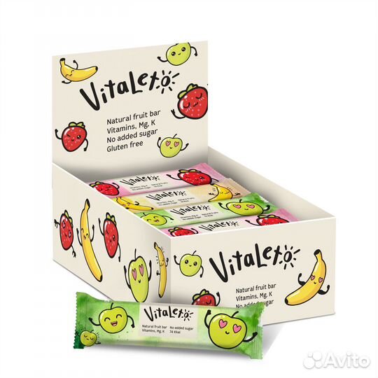 Фруктовые батончики VitaLeto от производителя опт