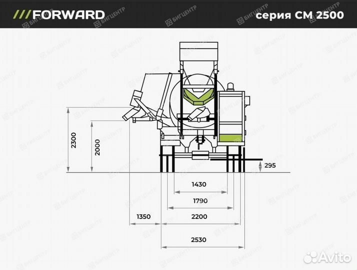 Автобетоносмеситель Forward CM2500, 2024