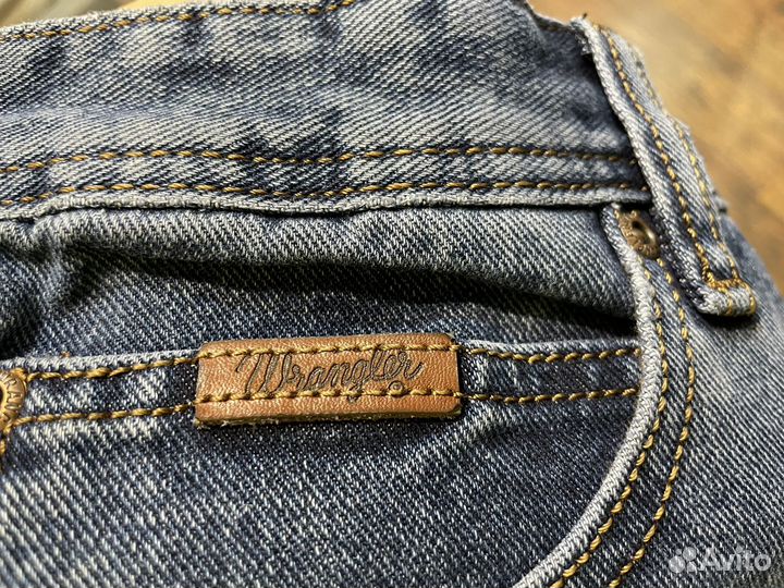 Джинсы wrangler синие хлопок