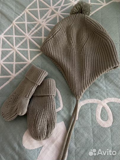 Шапочка с варежками