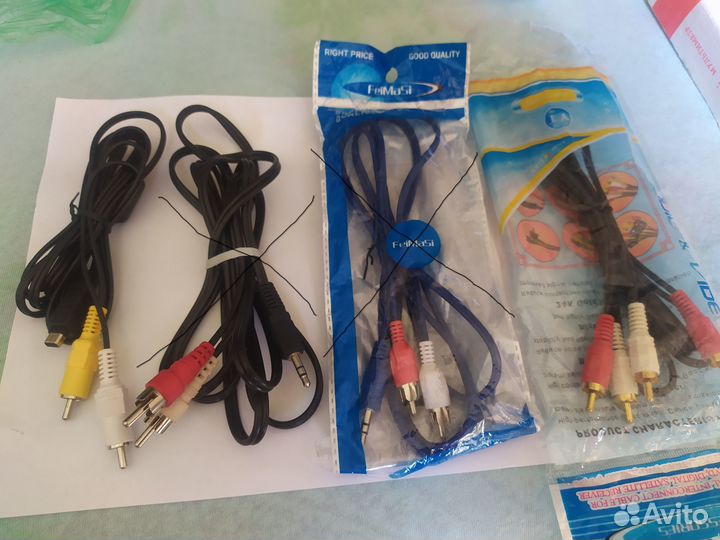 Аудио кабеля раздвоители переходники новые