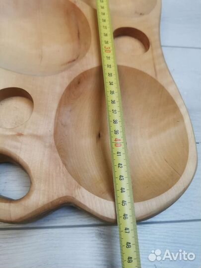 Менажница деревянная, блюдо для закусок