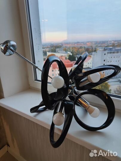 Люстра потолочная бу черная