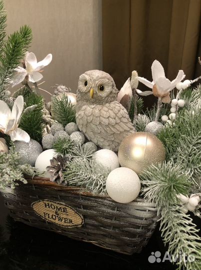 Новогодняя композиция Совушка