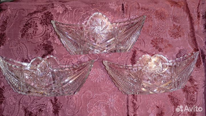 Салатница хрустальная