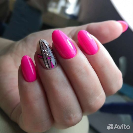 Маникюр, гель лак, укрепление