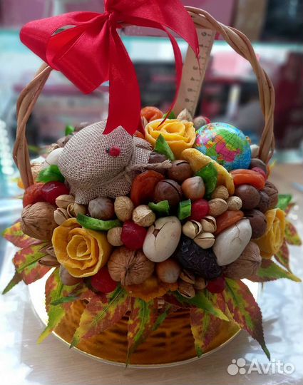Корзина из сухофруктов. Съедобные букеты