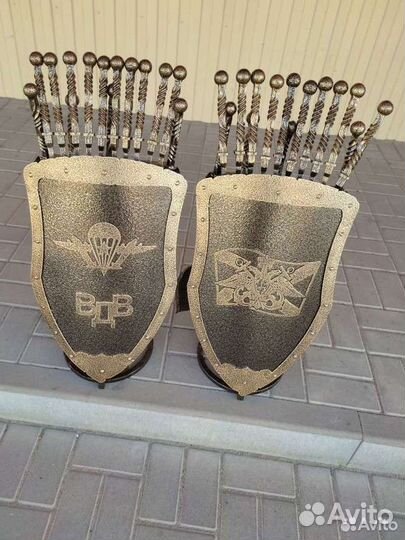 Подарок на день вмф и вдв, подставка для шампуров