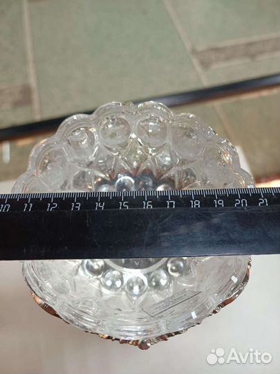 Ваза конфетница со стеклом Peroni (Италия)