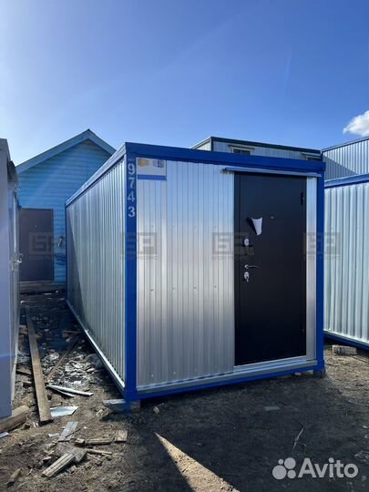 Бытовка бк3 с тамбуром в двп с линолеумом