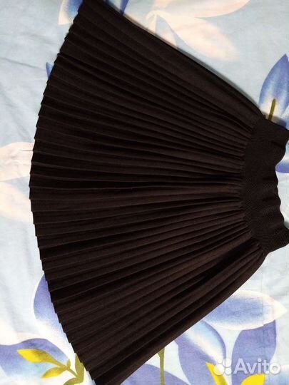 Юбка плиссе черная