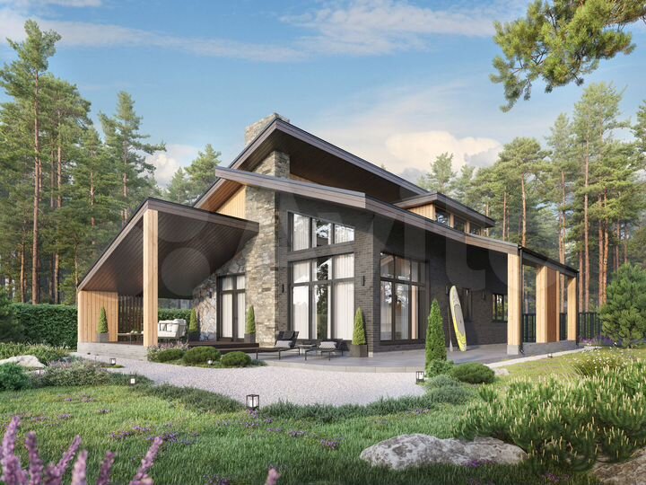 Коттедж 133 м² на участке 10 сот.