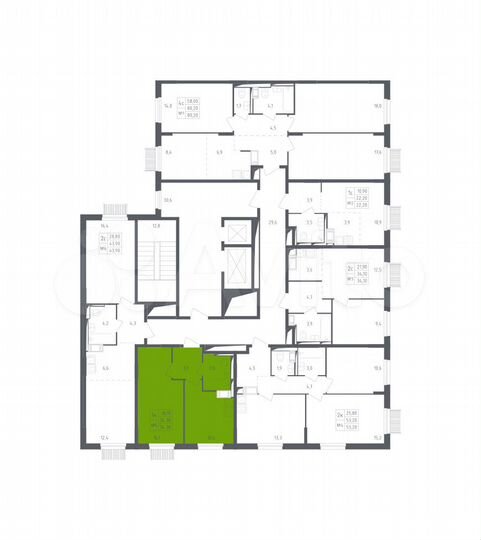 1-к. квартира, 34,3 м², 17/17 эт.