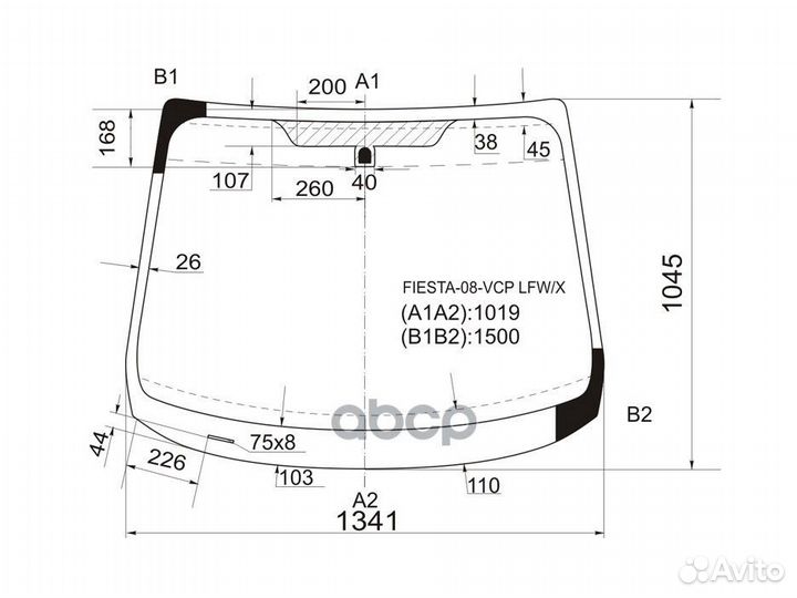 Стекло лобовое Ford Fiesta 08-19 fiesta-08-VCP