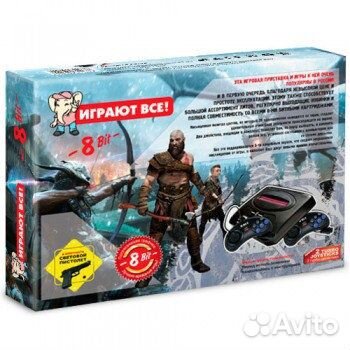 Денди 8 Bit God of War 300 игр+пистолет