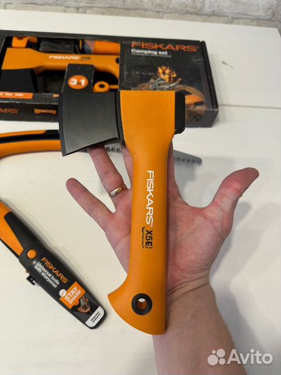 Fiskars набор (топор, пила, нож)