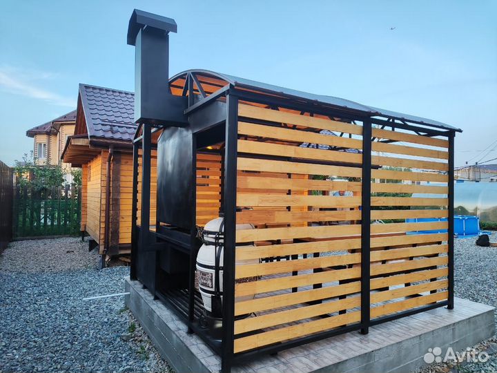 Беседка под ключ с мангалом, мебелью производитель
