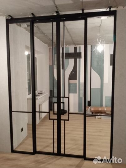 Межкомнатные перегородки, двери, мебель из металла