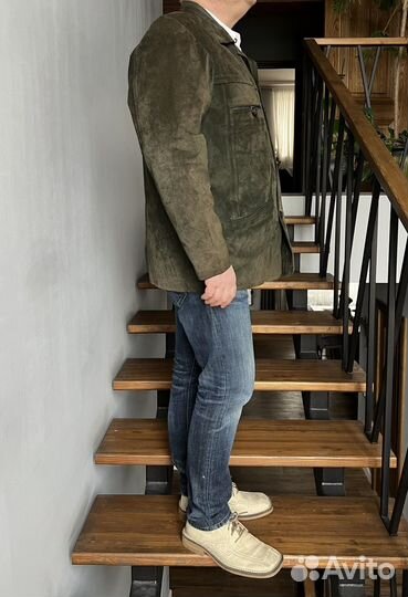 Баварская винтажная кожаная куртка 52-54