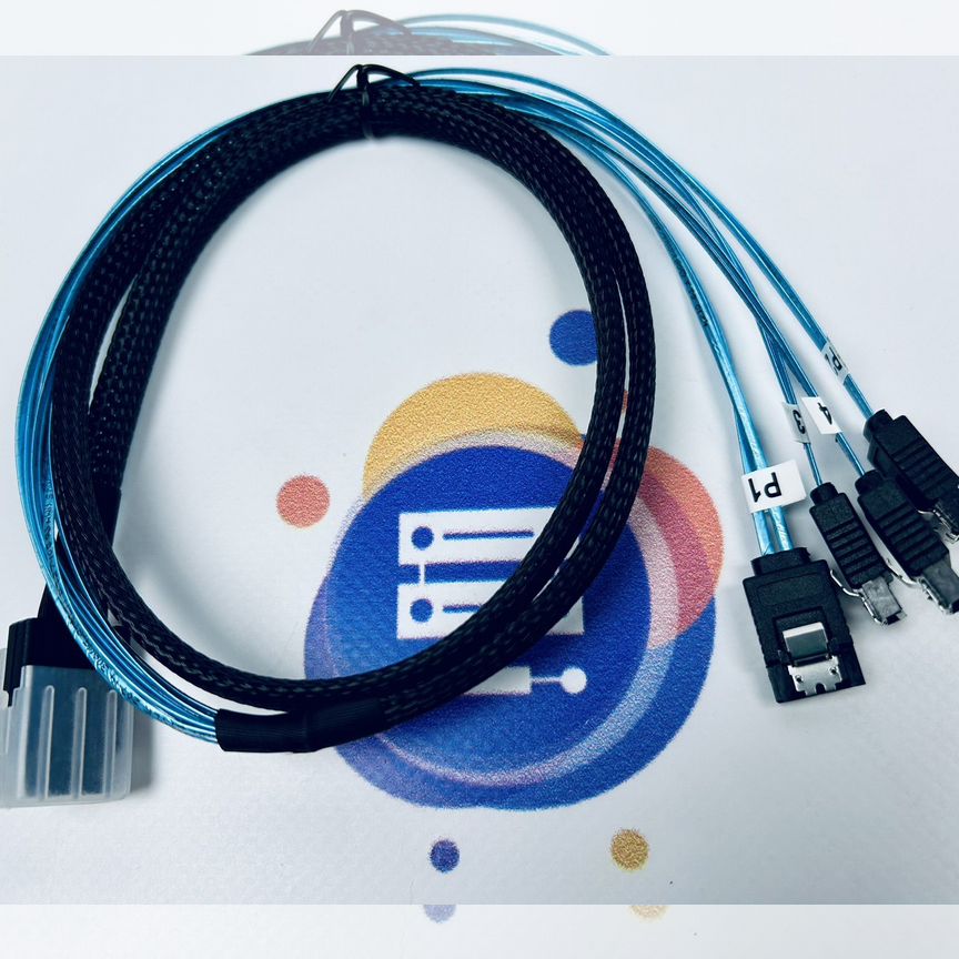 [SFF-8087-] Кабель 4 Sata 50см Sff-8087-