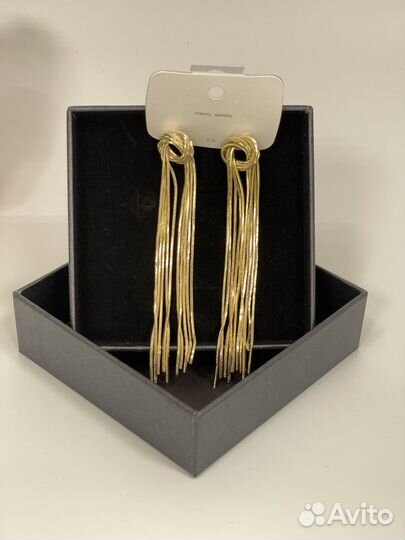 Серьги висячие в стиле зара zara