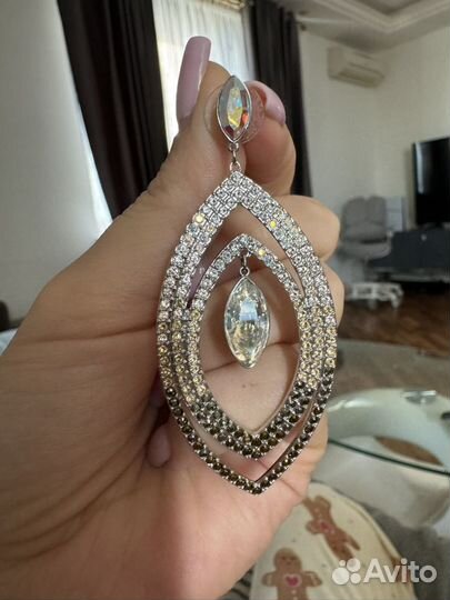 Swarovski серьги и кольцо