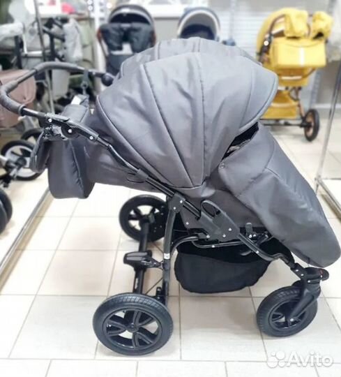 Детская коляска для двойни 2 в 1