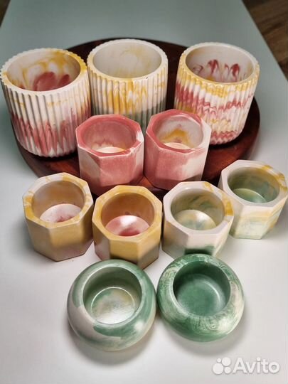 Подсвечники из гипса