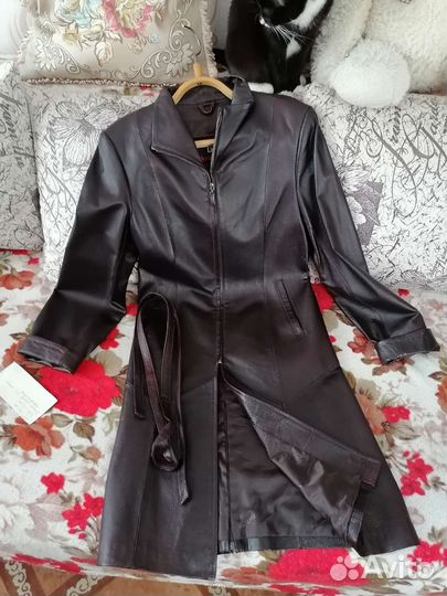 Кожаный френч женский