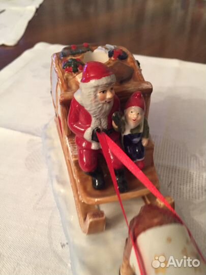 Рождество, Санта с подарками W&B. Звезда подсвечн