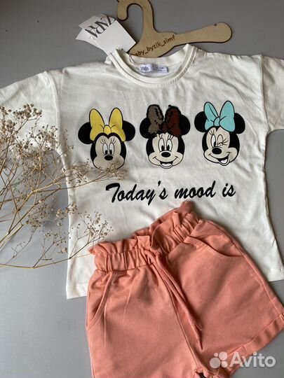 Костюм летний Микки на девочку 104,110,116,122,134
