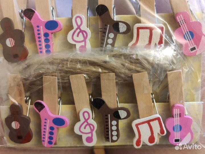 Прищепки декоративные музыка