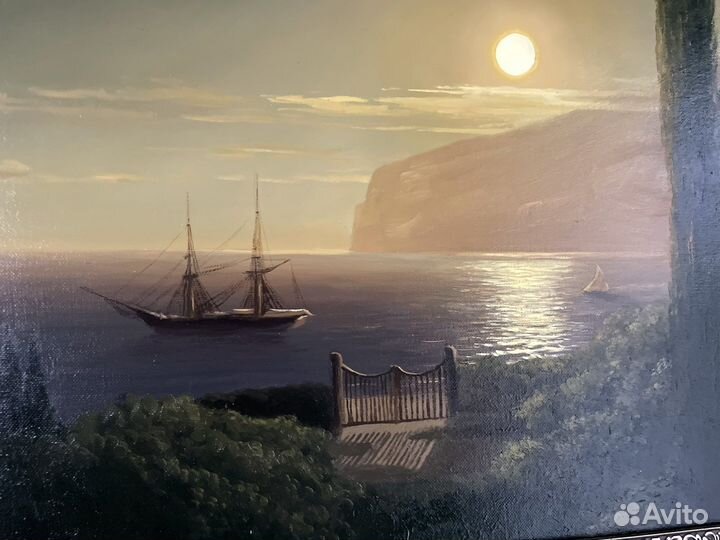 Картина копия Айвазовского «Лунная ночь в Крыму»