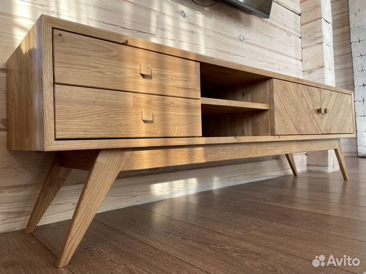 Тумба под тв консоль массив дуба