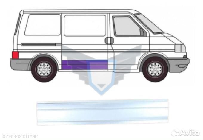 Ремкомплект двери 22см Volkswagen Transporter T4 (Klokkerholm)